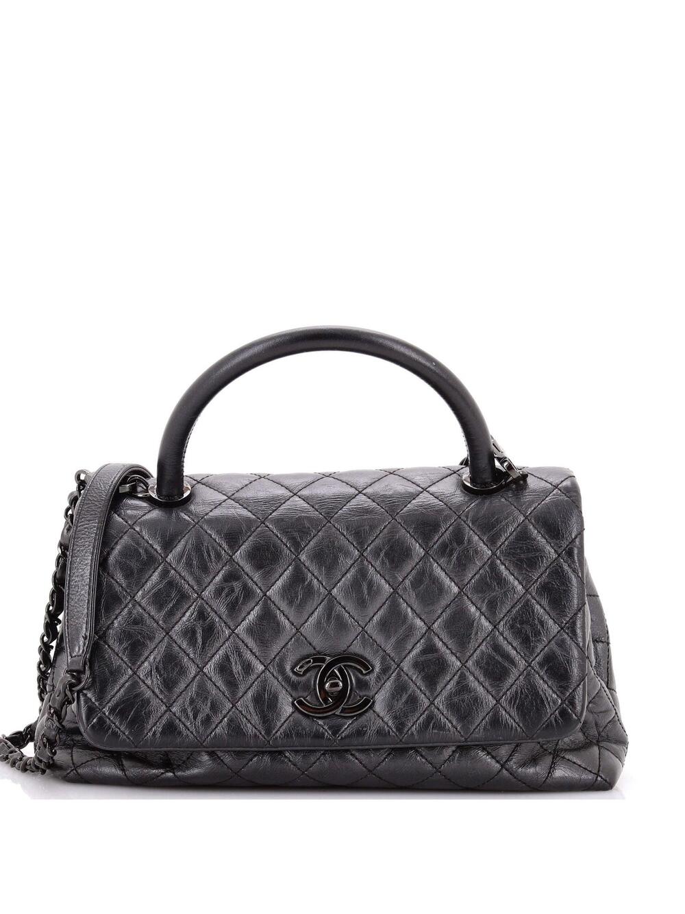Chanel Coco Top Handle Bag Quilted Aged #336758C48B